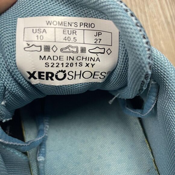 Xero Prio Shoes Womens Size 10 Blue Gray Barefoot Minimalist Running Gym Lace Up - Picture 9 of 9